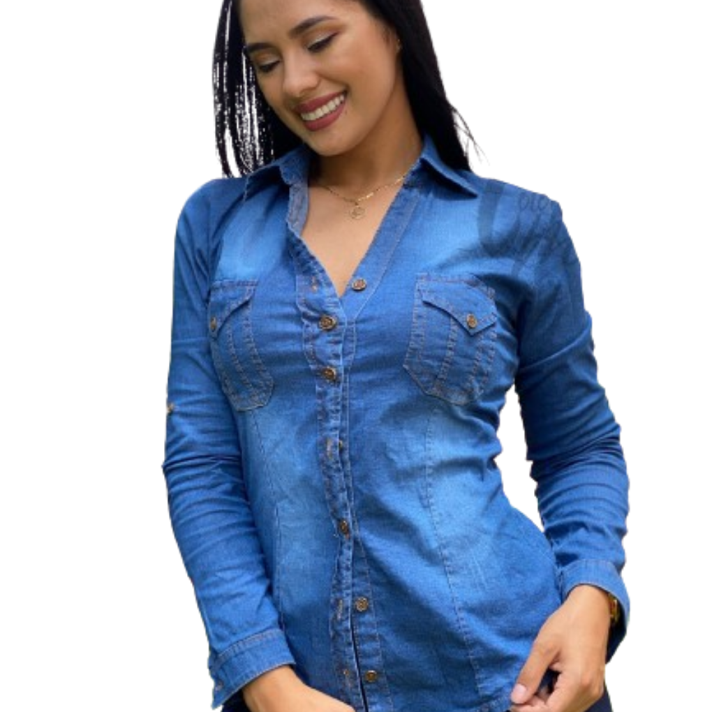 BLUSA PARA DAMA EN JEAN H167