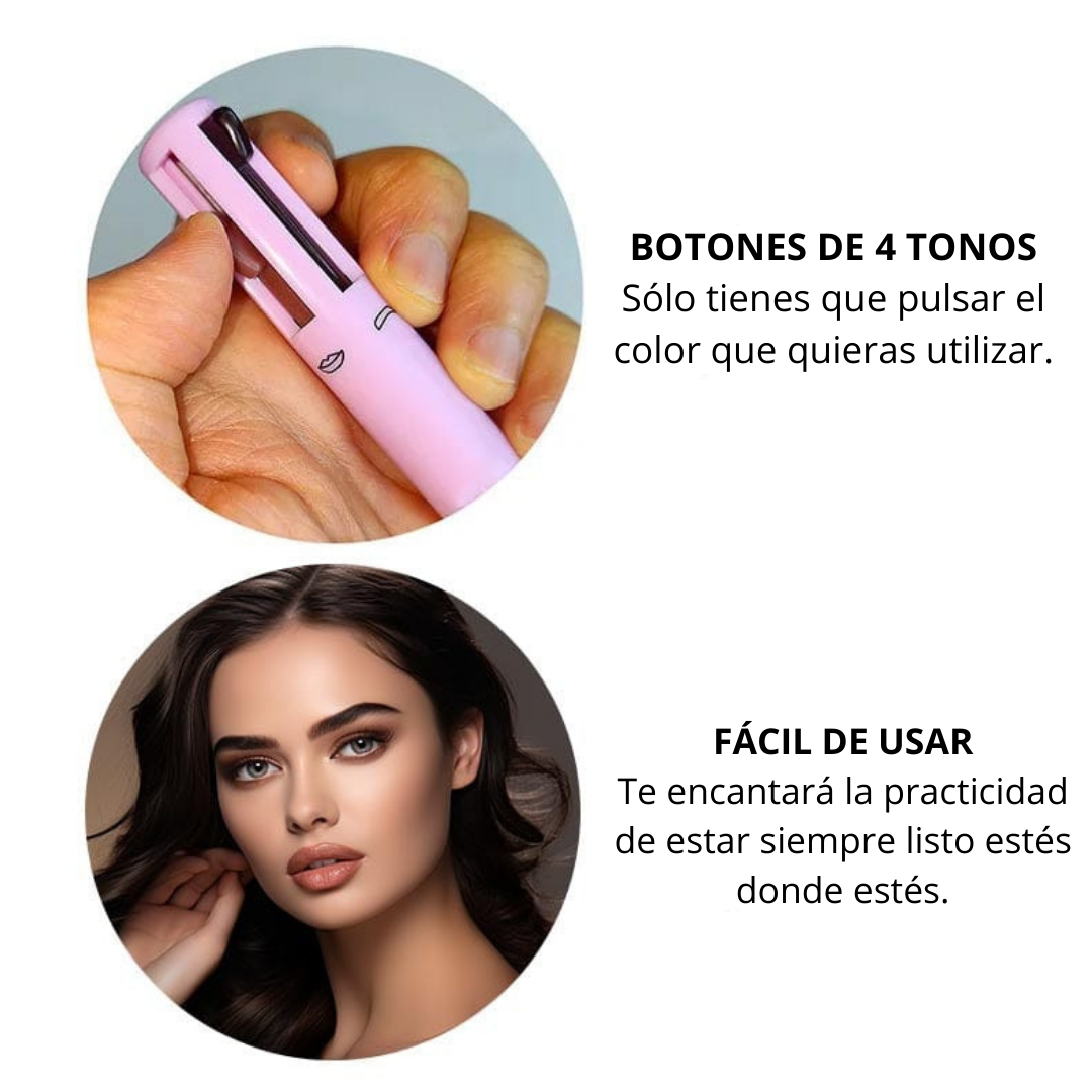 LÁPIZ DE MAQUILLAJE   4 EN 1 - Delineador, Iluminador, Lápiz de cejas e labios